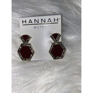 Sparkly Green & Mauve Earrings By HANNAH‎